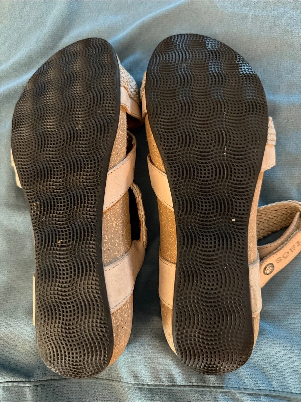 Taos Footwear Beige Braided Leather Slide Sandals